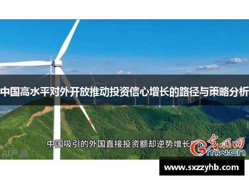 中国高水平对外开放推动投资信心增长的路径与策略分析