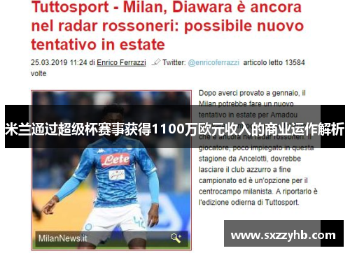 米兰通过超级杯赛事获得1100万欧元收入的商业运作解析