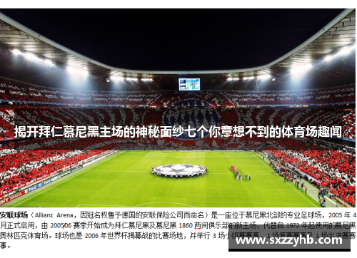 揭开拜仁慕尼黑主场的神秘面纱七个你意想不到的体育场趣闻